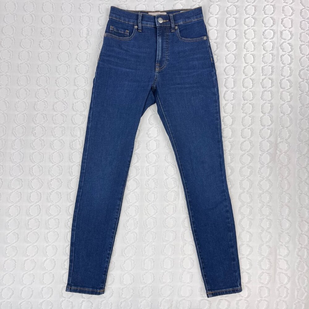 Everlane Women's High Rise Skinny Jean Ankle Size 23 Dark Wash Casual